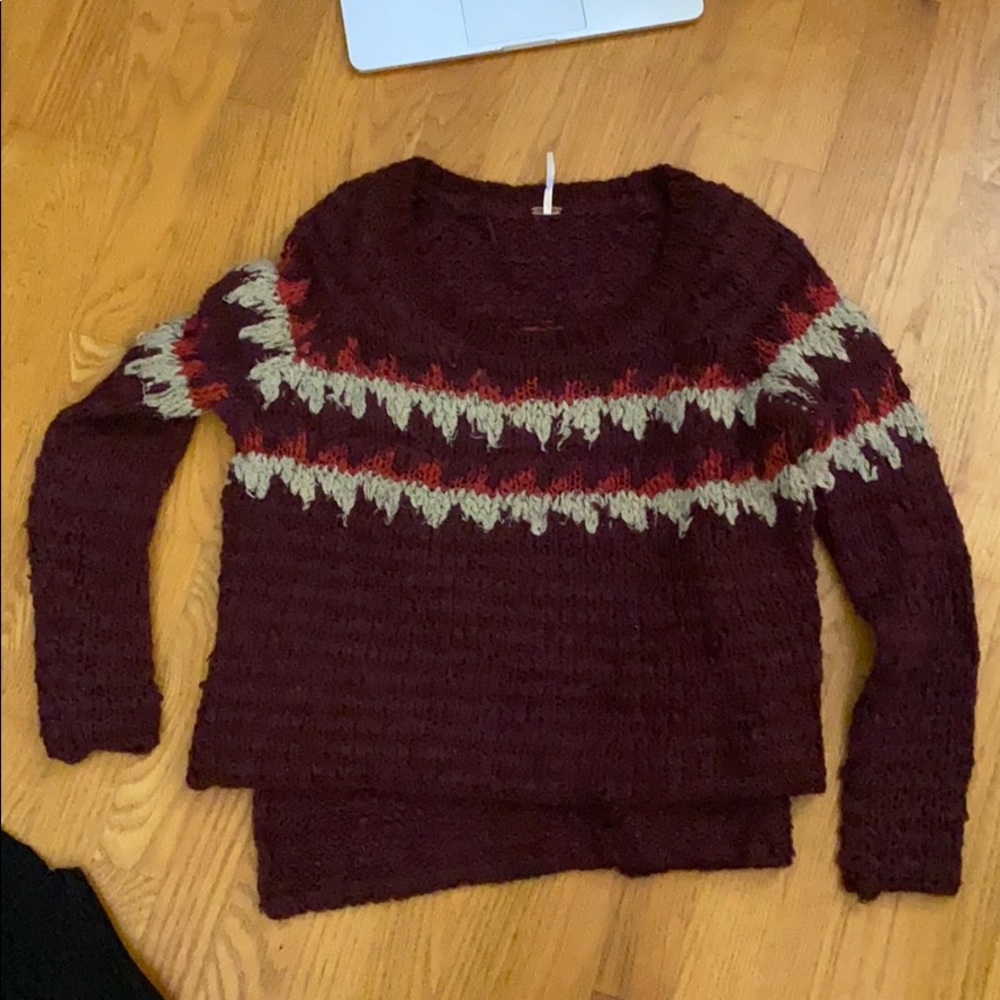Free People maroon sweater